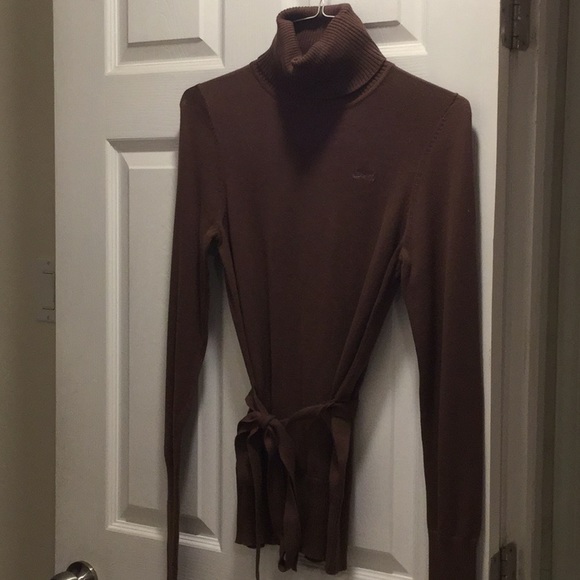 Brown Le Tigre Turtleneck Sweater that Ties around the Waist - Picture 2 of 14